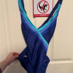 Speedo Navy and Teal Swimsuit